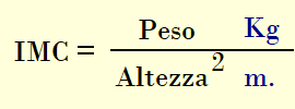 FORMULA INDICE MASSA CORPOREA PER CALCOLO OBESITA' O SOVRAPPESO